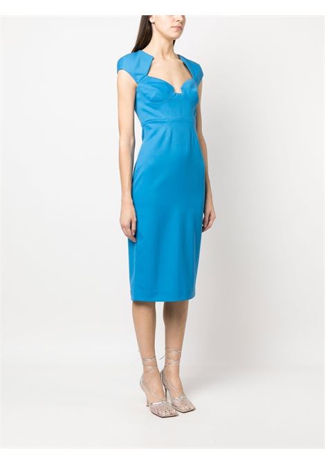 Blue fitted bodice dress - women ROLAND MOURET | RMRS23007MBL